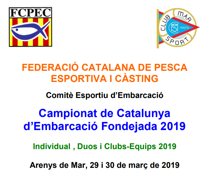 Campionat de Catalunya d’Embarcació Fondejada 2019