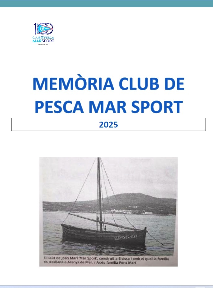 MEMORIA CLUB DE PESCA MAR-SPORT 2025